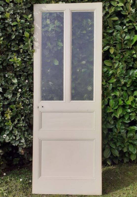 Communication door 1 translucent glass H233.5xL84.5cm old 20th century