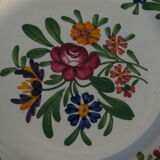 6 assiettes plates en faïence de sarreguemines modèle rusticana