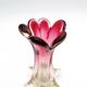Murano Sommerso Vase Sculpture "Chambord" – Ruby Red & Champagne