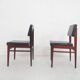 Set of 2 Topform dining chairs in black faux leather, The Netherlands 1950'