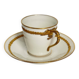 Tasse et sous-tasse en porcelaine de Limoges