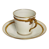 Tasse et sous-tasse en porcelaine de Limoges