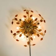 Very beautiful 1960s gold-plated ceiling or wall lamp by Banci Firenze, Ita