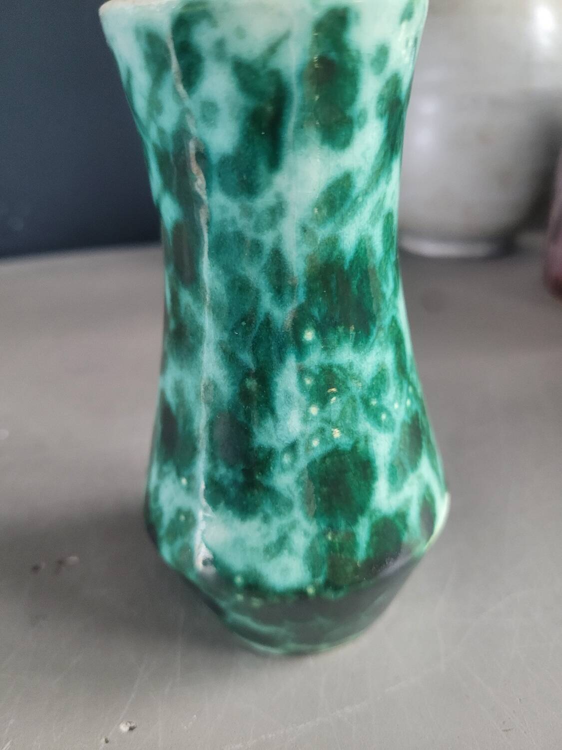 Small glazed ceramic vase
