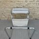 Fauteuil en chrome et cuir