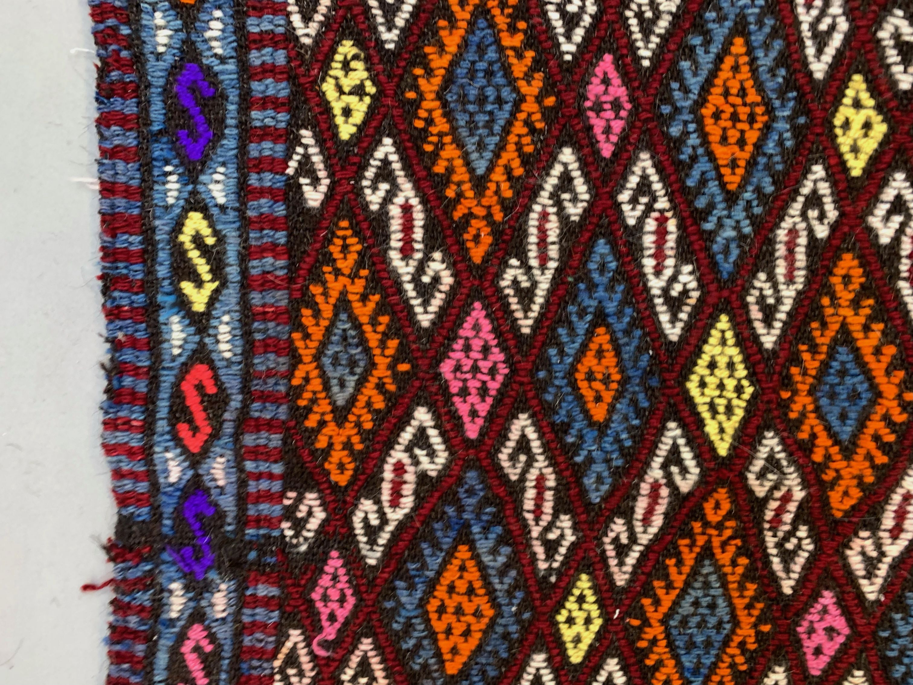 Large Vintage Turkish Kilim Rug 236x175 cm Wool Jajim Kelim