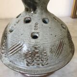 Signed ceramic flower-picker vase