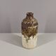 Enamelled sandstone vase signed by the artist 1960