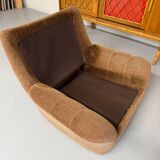 Old vintage 60s fabric lounge chair