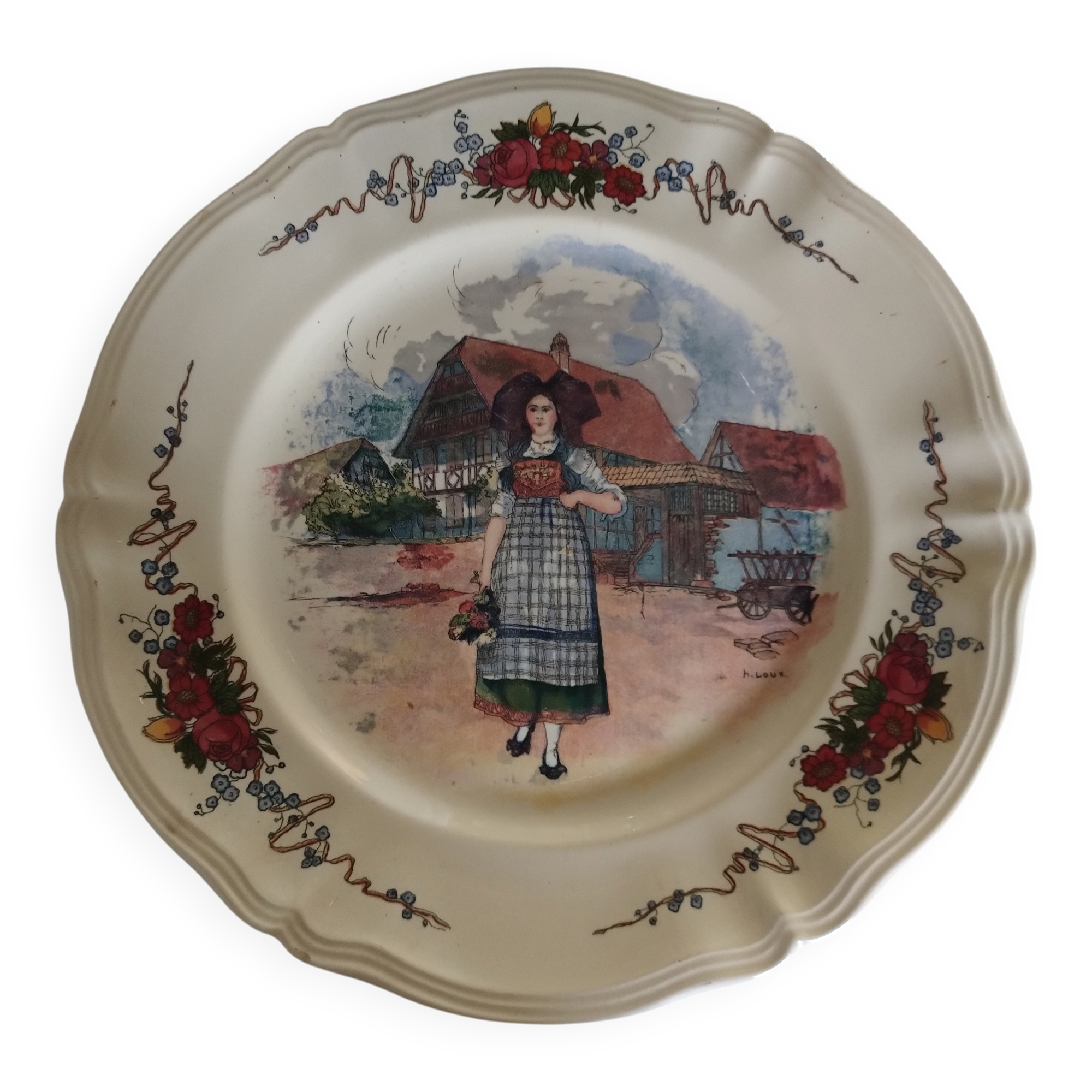 Collection plate Sarreguemines