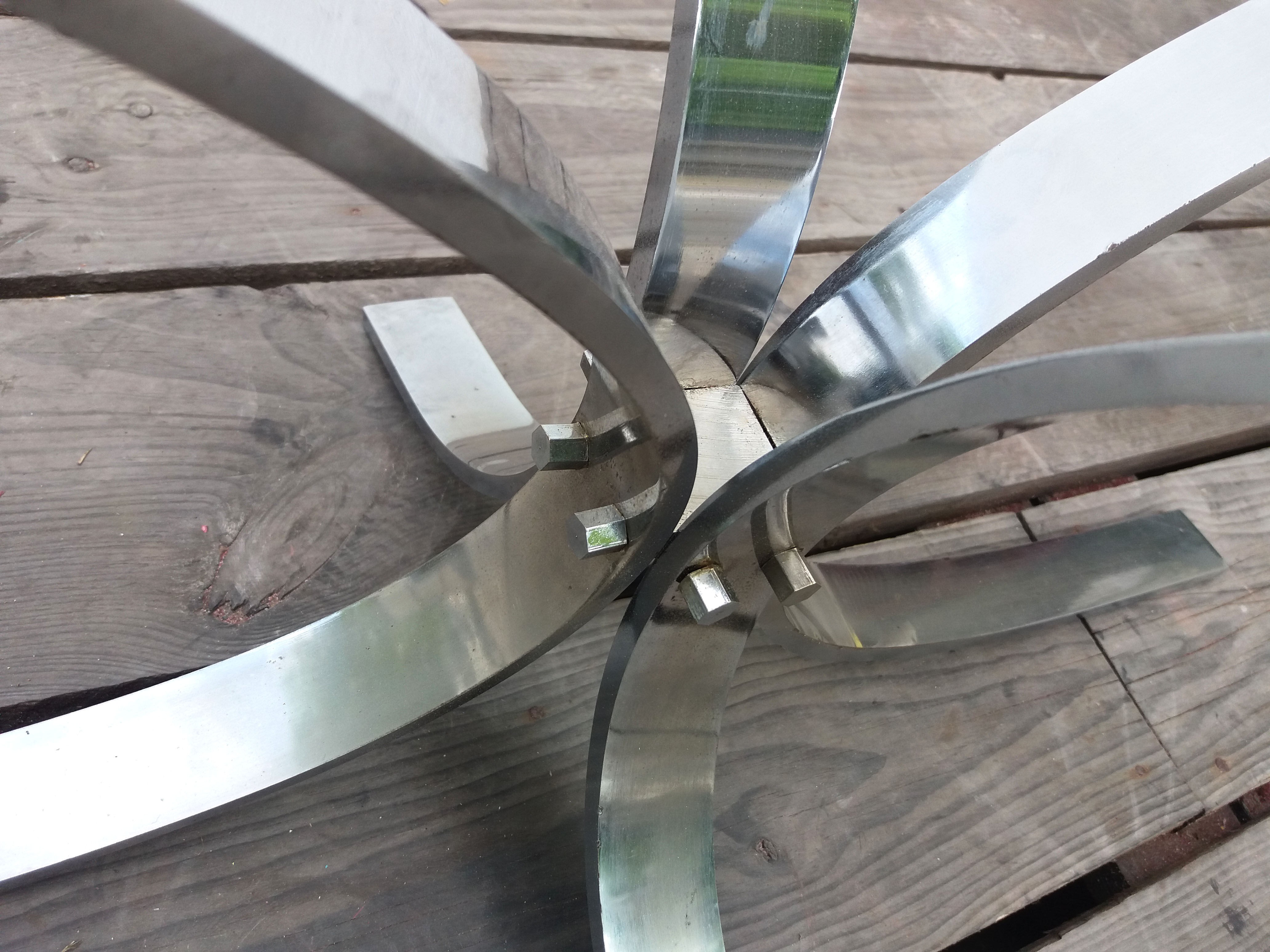 Stainless coffee table 70s