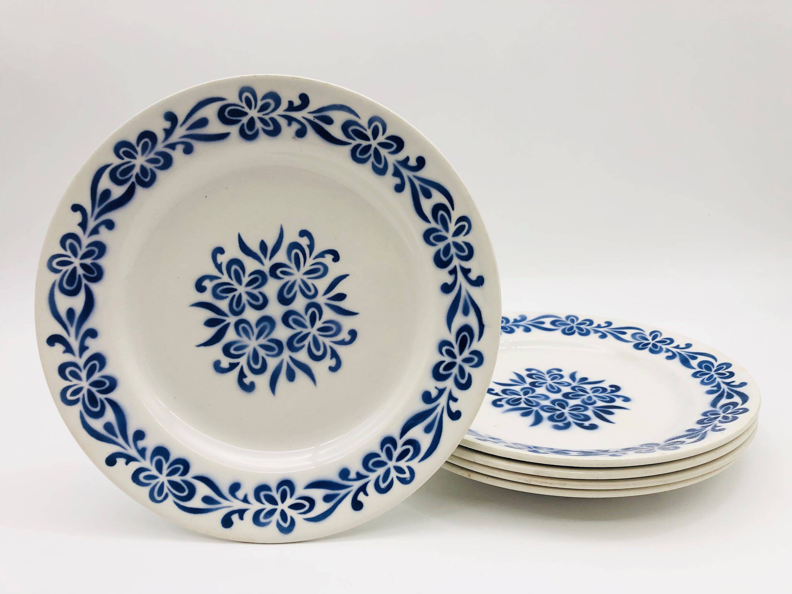 5 Dinner Plates, Orchies Moulin des Loups -St Amand