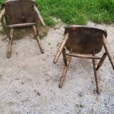 Set of 4 mountain style chairs from the 60s in beech