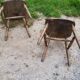 Set of 4 mountain style chairs from the 60s in beech