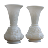 Paire de vases en opaline