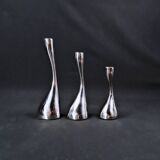 Scandinavian steel candle holders by Design by Mencke & Vagnby Nuance Vintage