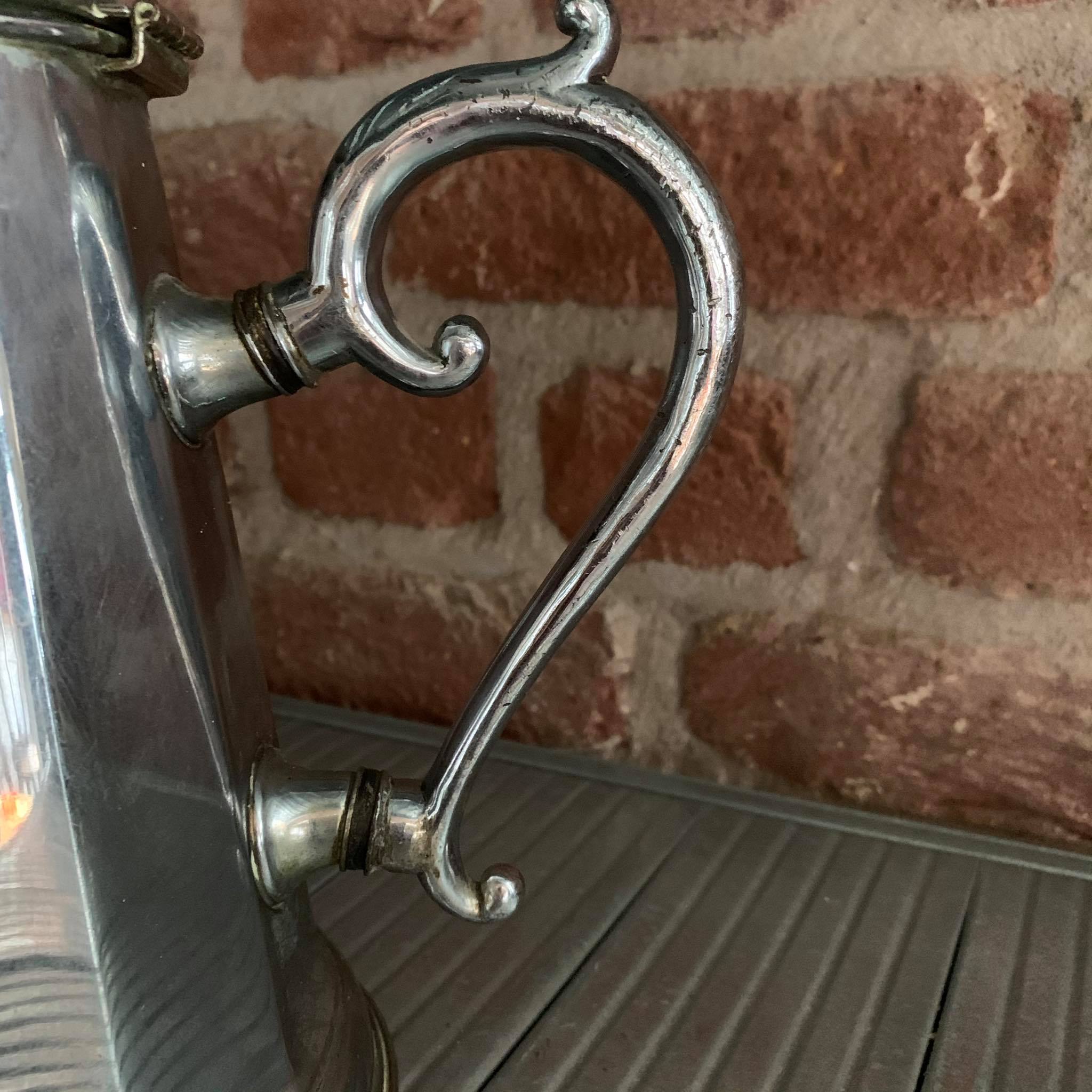 Art Deco silver metal coffee maker
