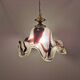 Huge Swedish glass hanging lamp, from Örrefors glassworks with brass top.