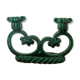 Vallauris France candle holder from the 1960s in green twisted ceramic