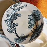 Lot de 6 assiettes plates en terre de fer Boulenger et Samaritaine coq canard