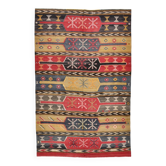 172x264Cm Cinnamon Red Kilim Rug, Large Area Rug, Turkish Bohem Rug,