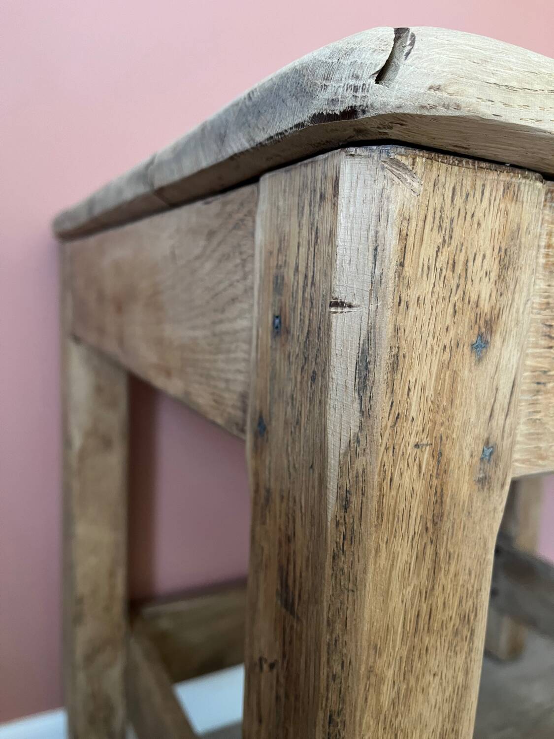 Small workbench made of solid oak