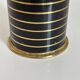 Vintage 1960 black cigarette case with gold stripes - 14 x 7 cm