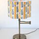 Recycled vintage lamp — with a swivel arm, fluted floral shade