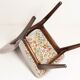Mid-century butterfly chair, light grey boucle, dark walnut wood, Europe, 1960s.