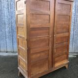 Armoire vintage René Gabriel en chêne à 2 portes d’époque reconstruction.