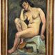 Louise-Jeanne Cottard Fossey. Oil on canvas, framed