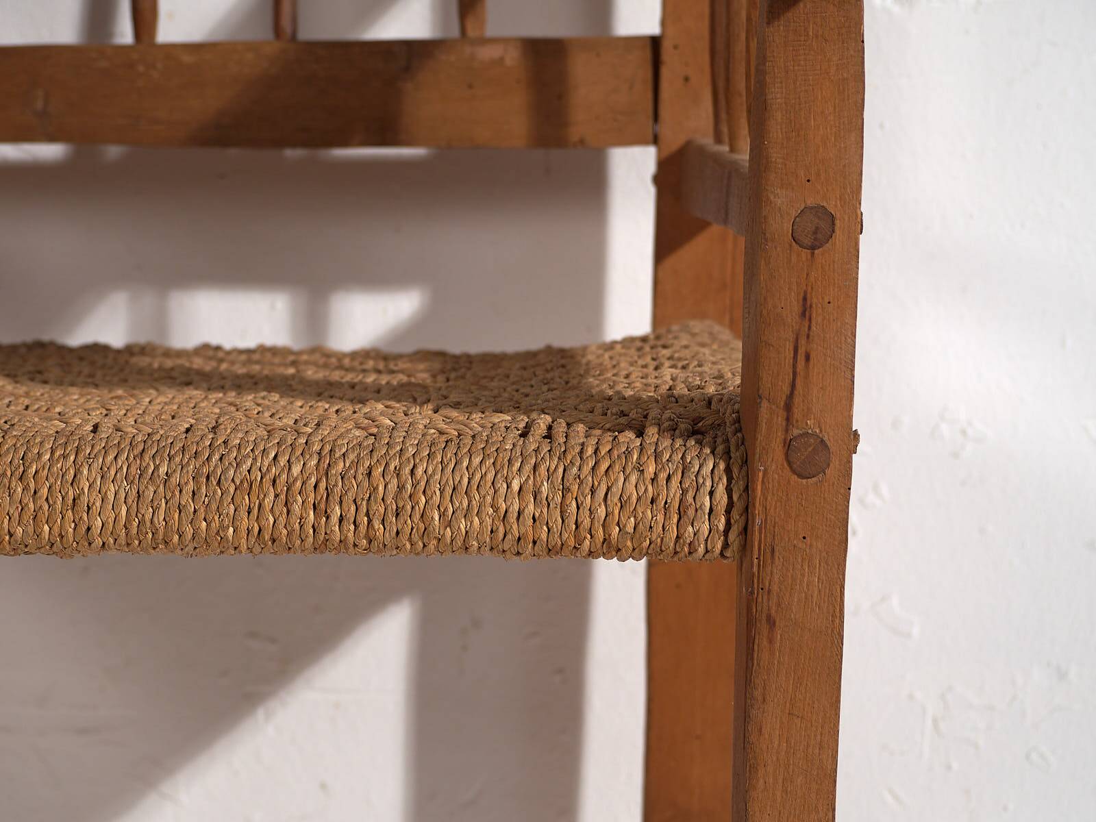 Antique solid wood armchair (c.1940) #4