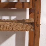 Fauteuil ancien en bois massif (c.1940) #4