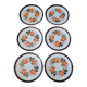 6 vintage dessert plates