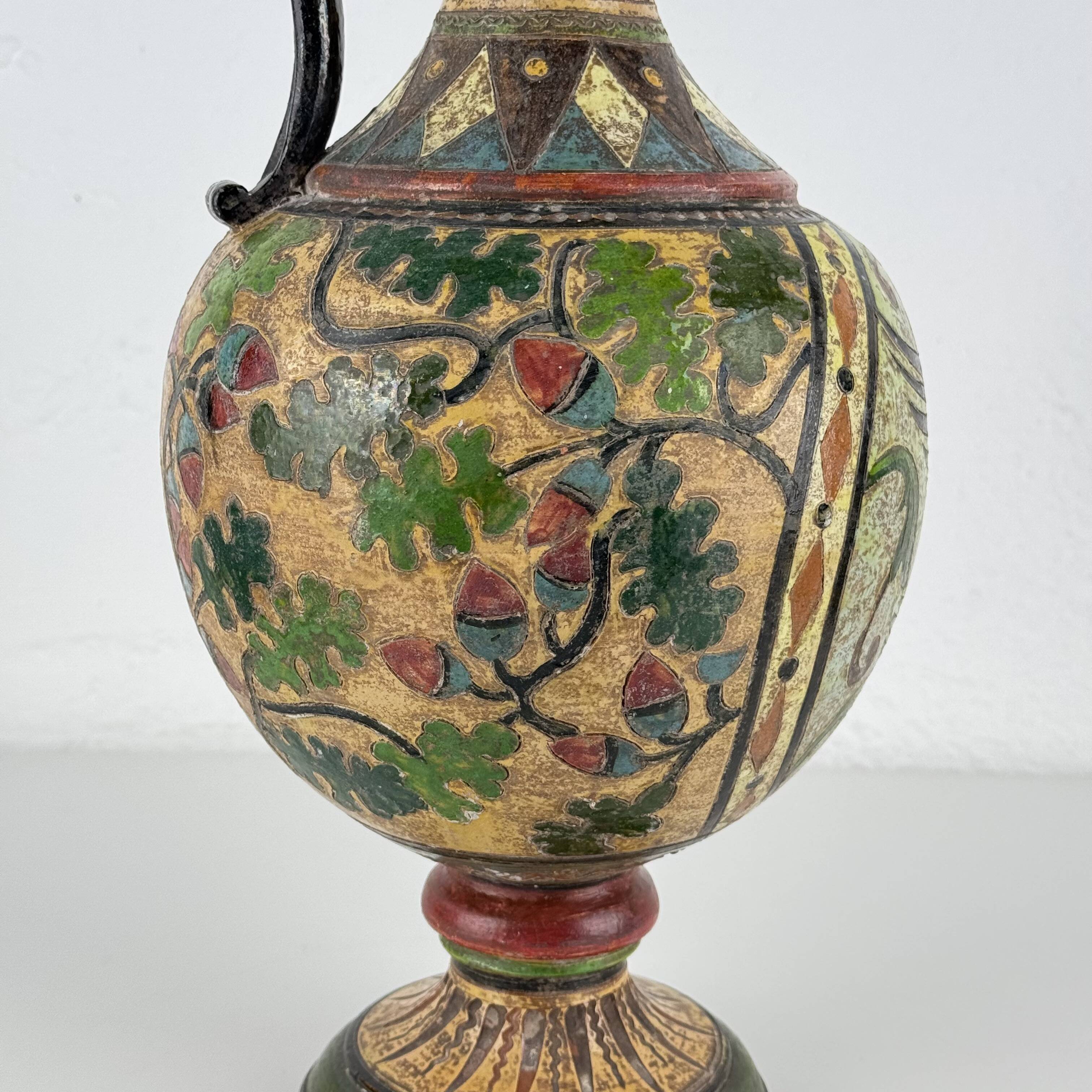 Large Art Deco Decorative Ceramic Jug, Montopoli d’Arno, Italy, 1920s
