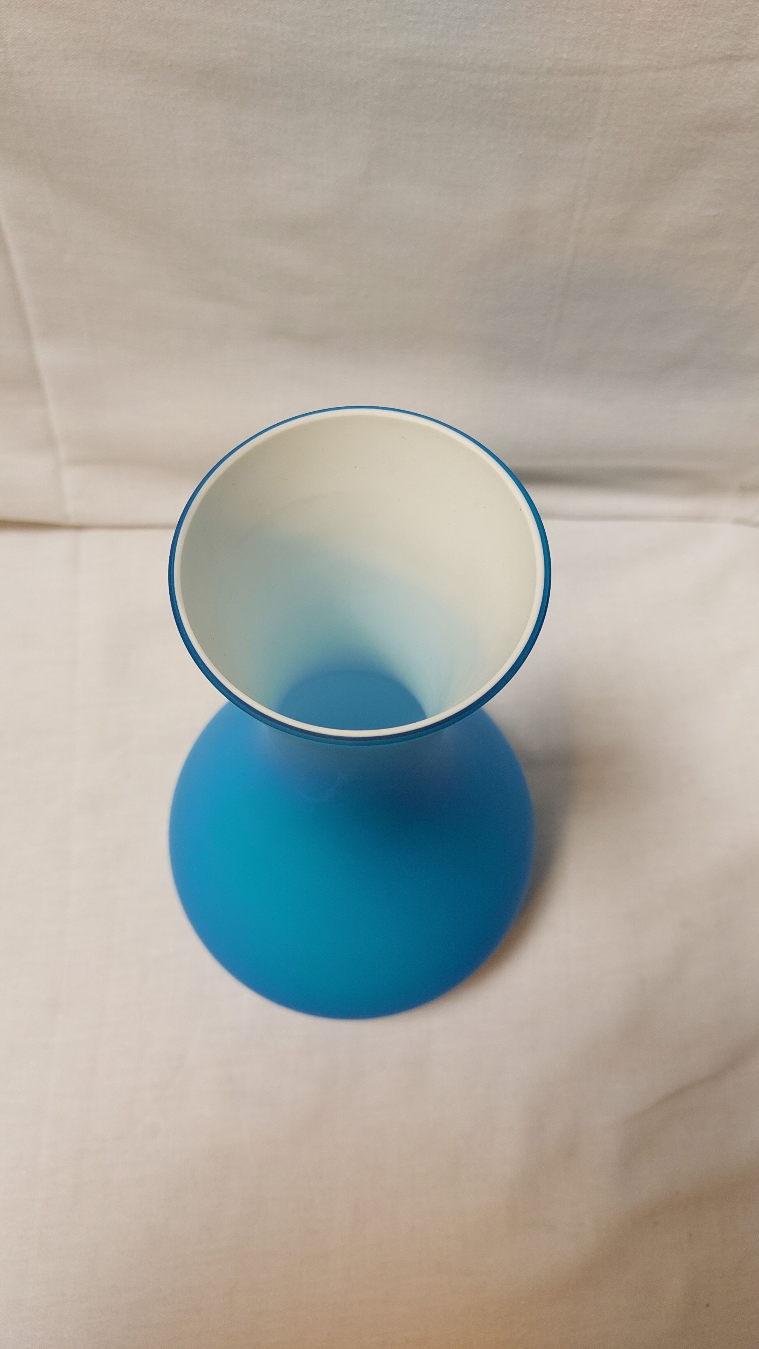 Murano Vase by Carlo Moretti - Florence Opaline sky blue - 70s