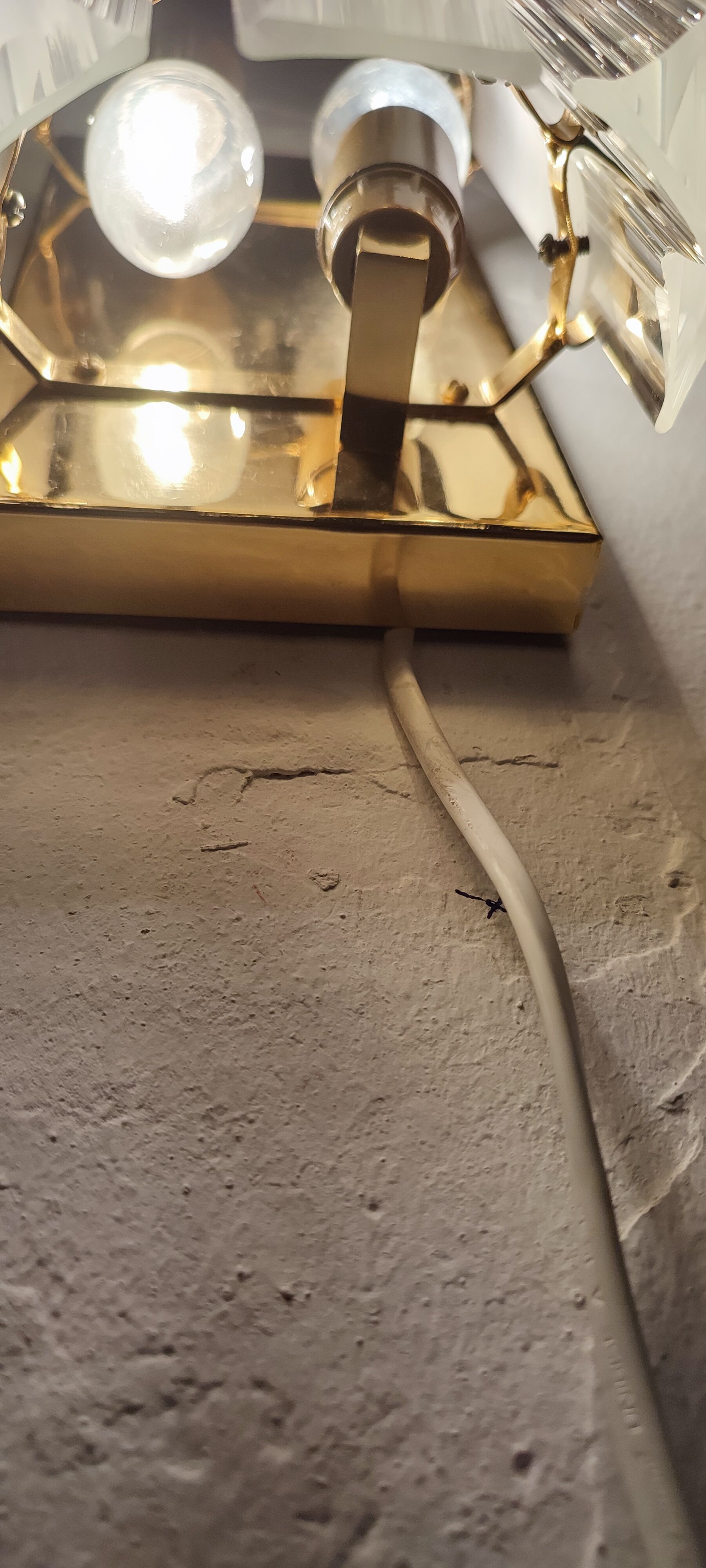 Appliques "Venini" of Murano glass. Italy 1980s.