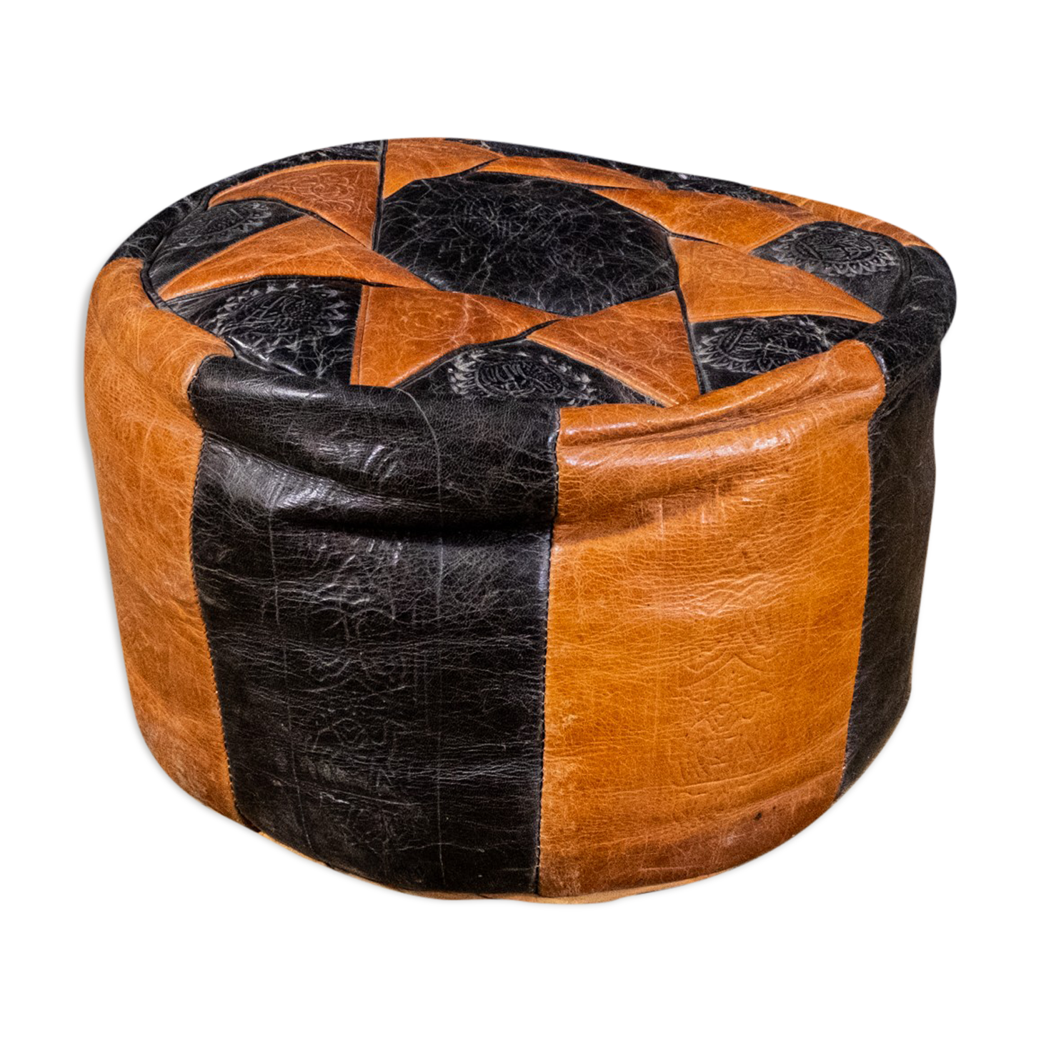 North African Leather Footstool