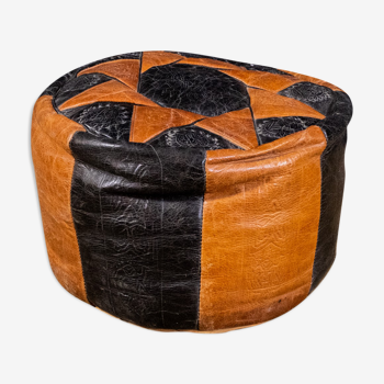 North African Leather Footstool