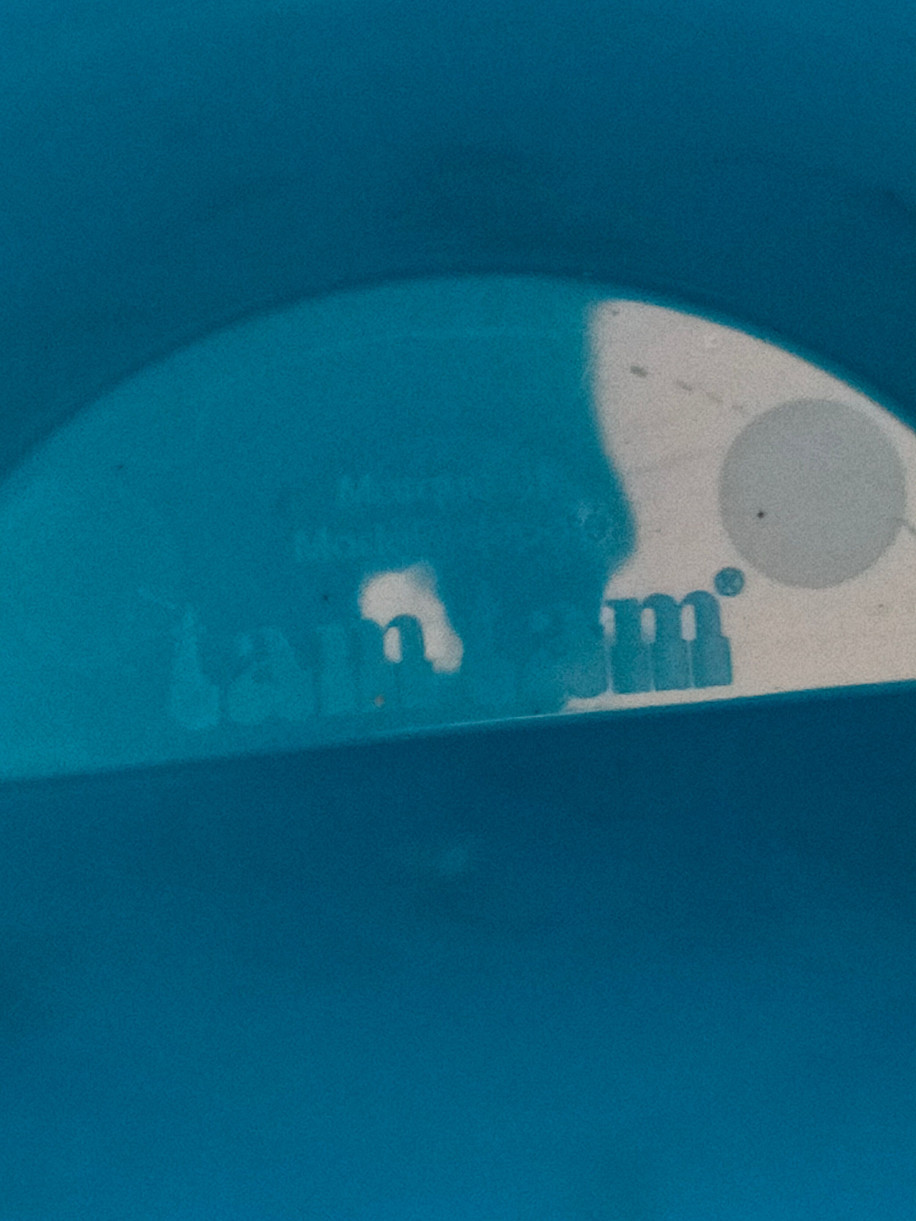 Tam tam stool vintage blue plastic