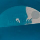 Tam tam stool vintage blue plastic