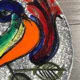 Set of 6 hand-painted ceramic plates – Modernist style