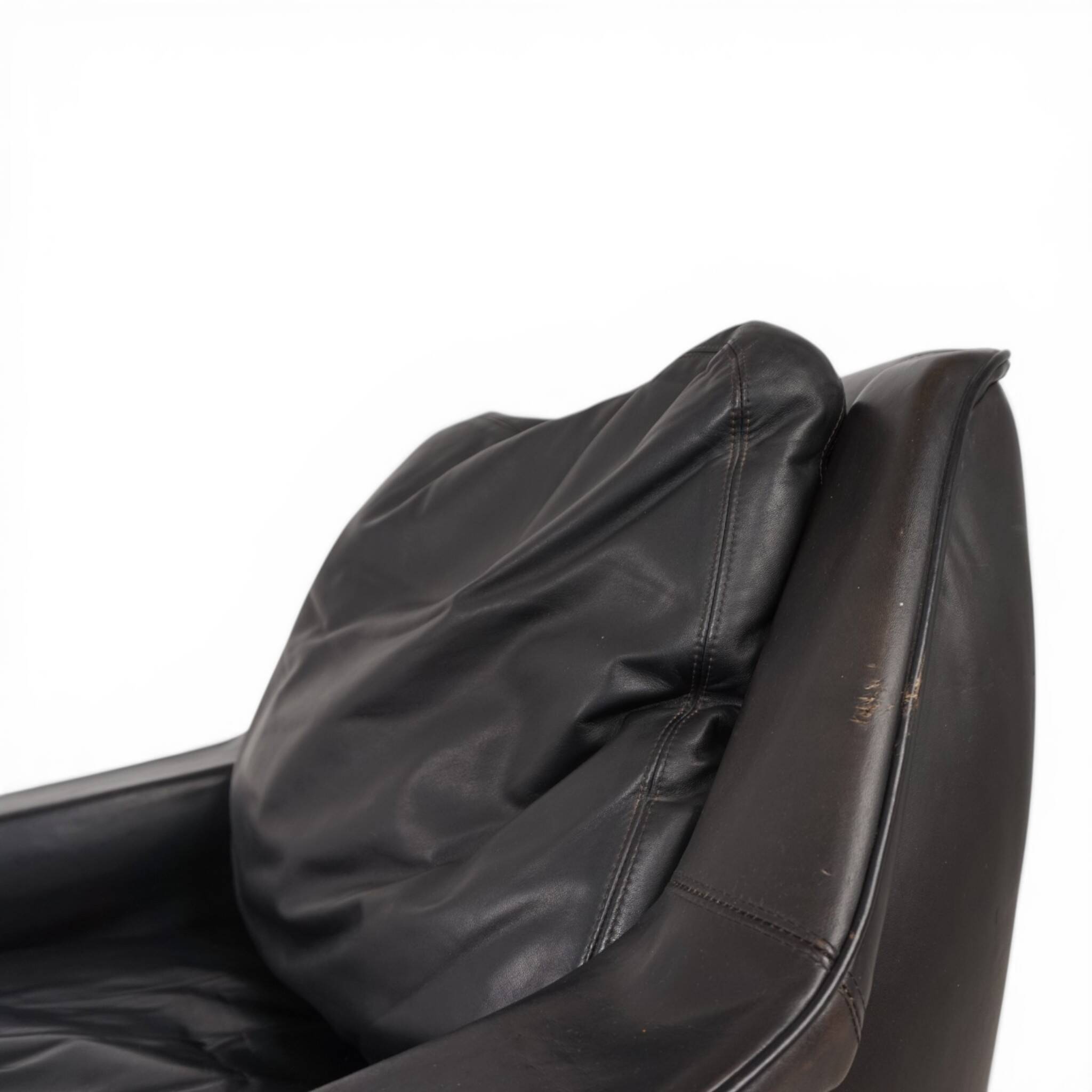 ESA 802 Black Leather Lounge Chair by Werner Langenfeld, 1970