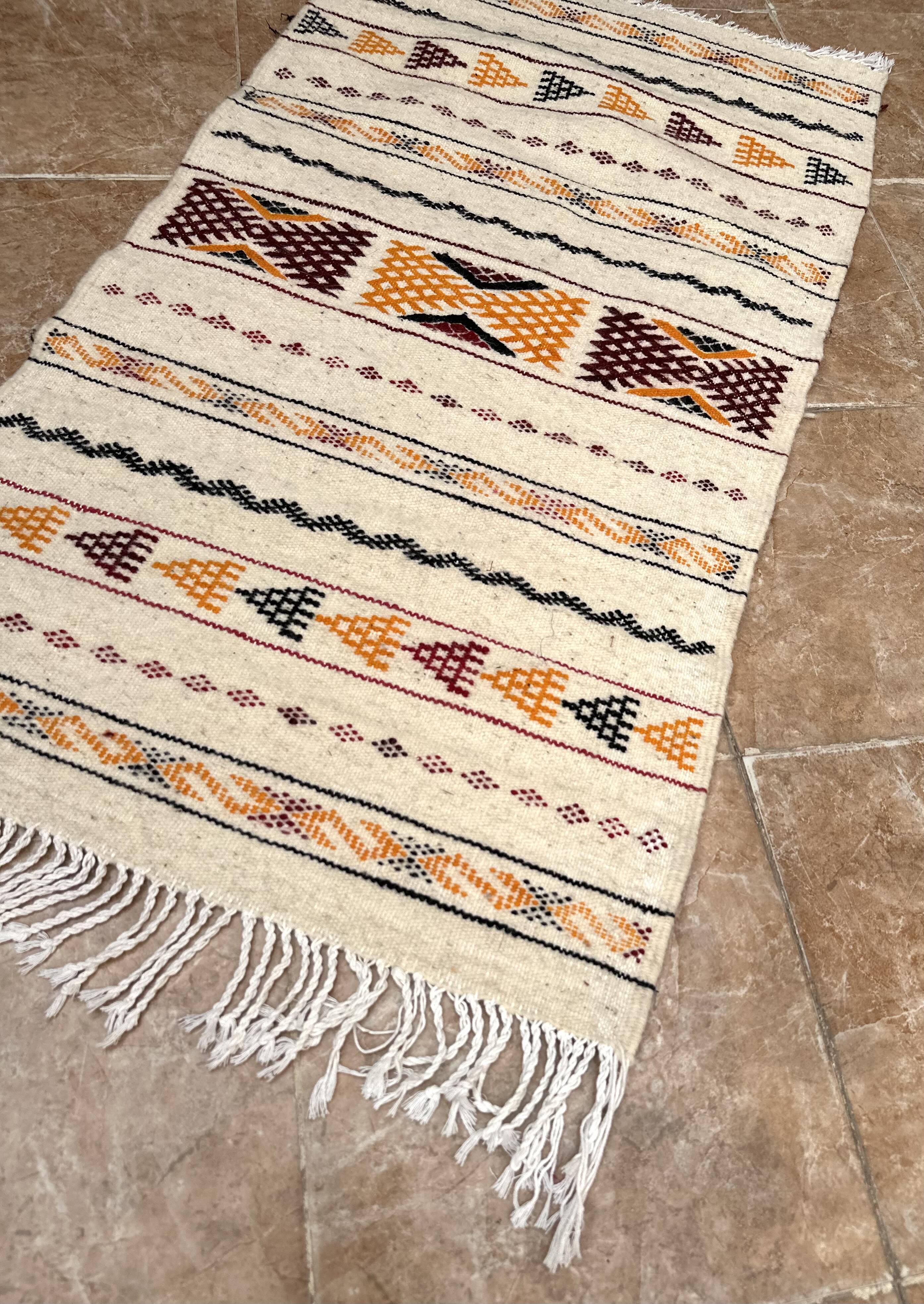 Unique and medium sized Berber rug, gray rug, Moroccan kilim.