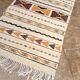 Unique and medium sized Berber rug, gray rug, Moroccan kilim.