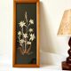 Vintage mountain edelweiss flower herbarium frame