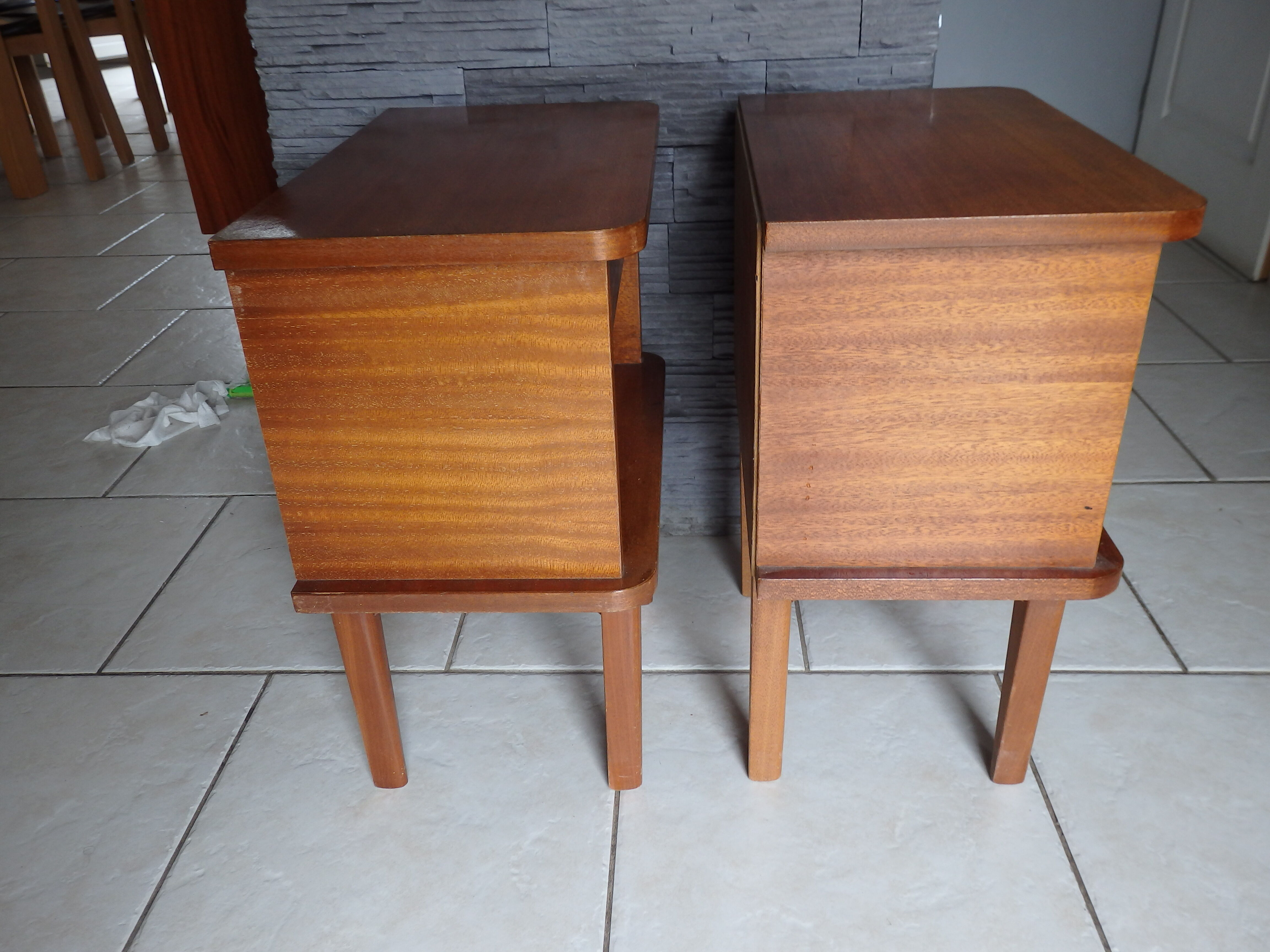 Pair of vintage bedside tables