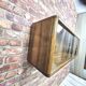 Hanging walnut display cabinet after renovation. Vintage / Loft / Custom