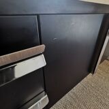 Vintage metallic sideboard in the Bauhaus style of the 70s