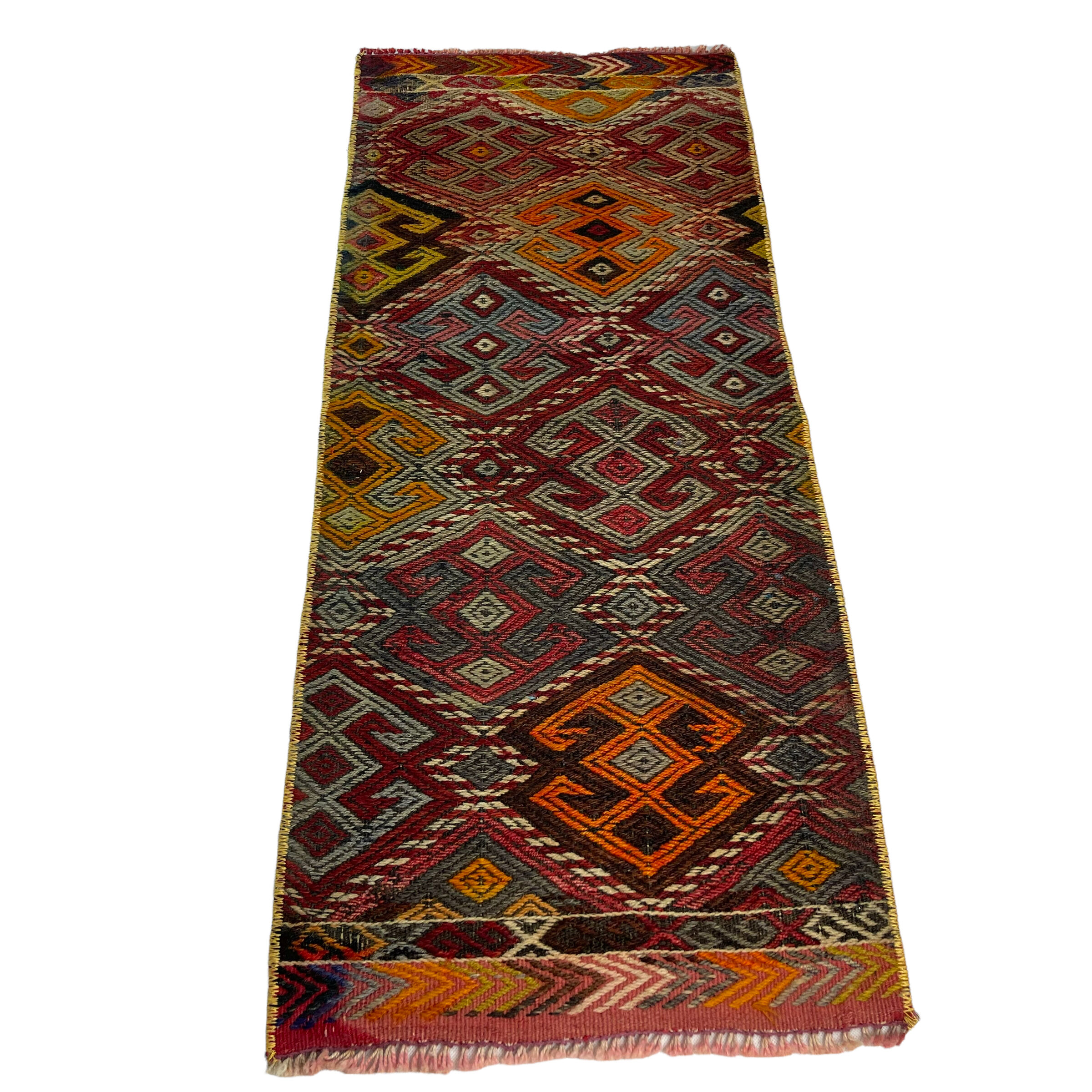 Vintage turkish kilim rug 103 x 43 cm